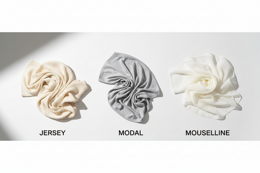 Différence entre jersey, modal et mousseline : quelle matière pour votre hijab ?