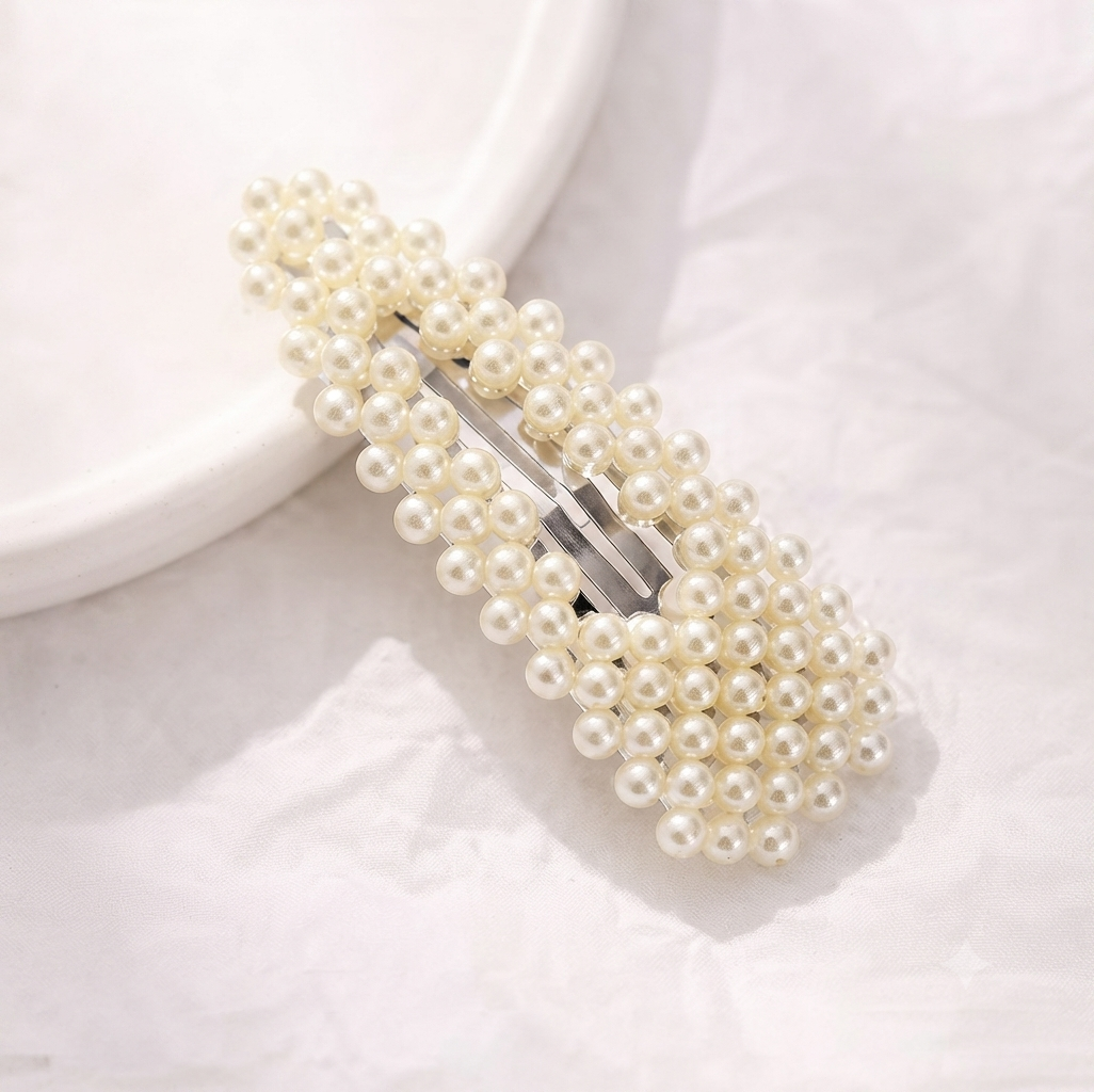 Barrette Perles Nacrées